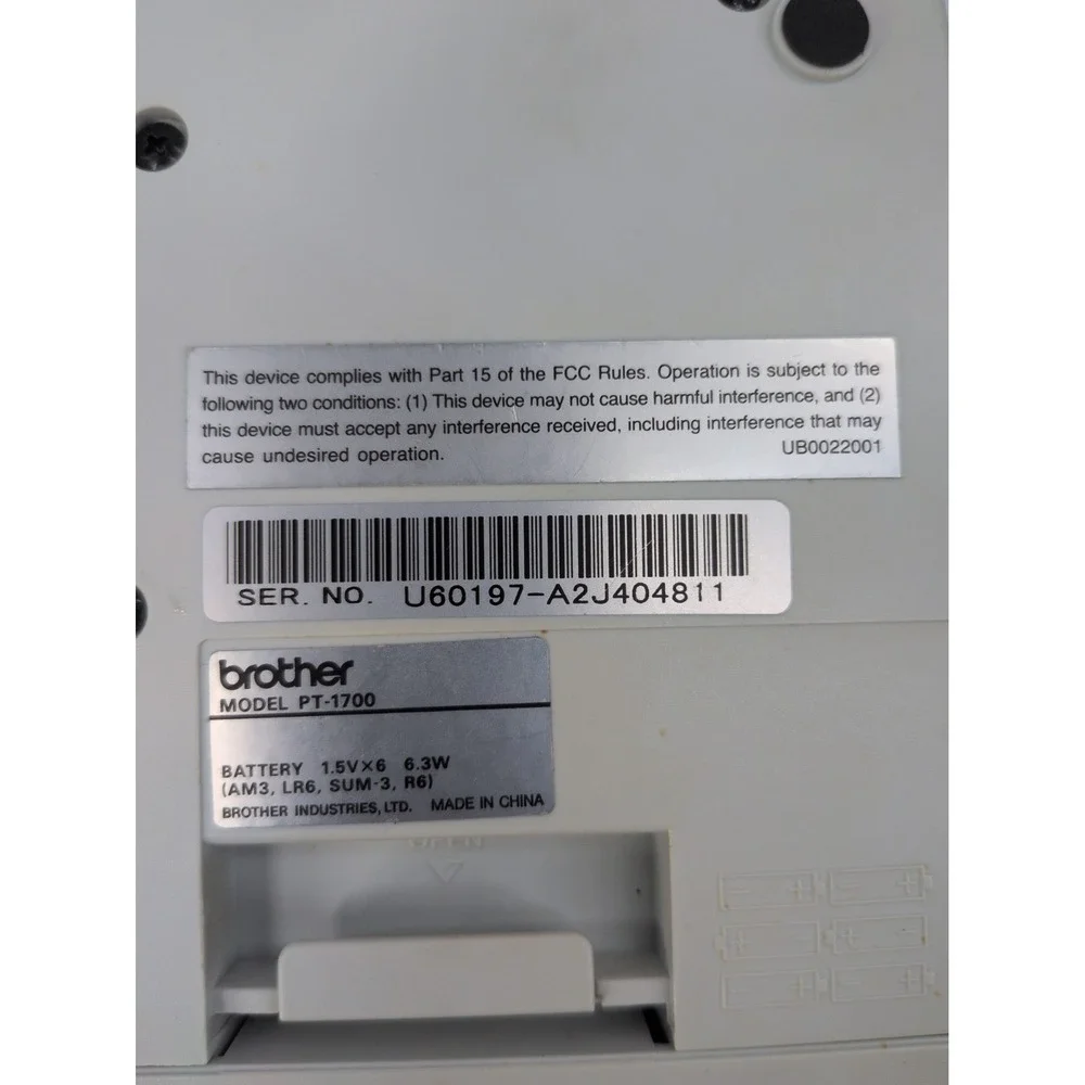WORKS🚨Brother Electronic Label Maker P -Touch Model PT-1700 Tape Cartiridge DIY